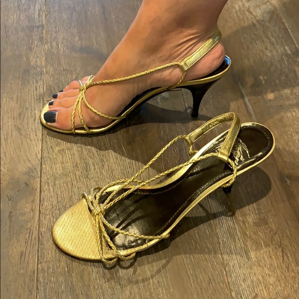 Burberry Vintage gold rope heels